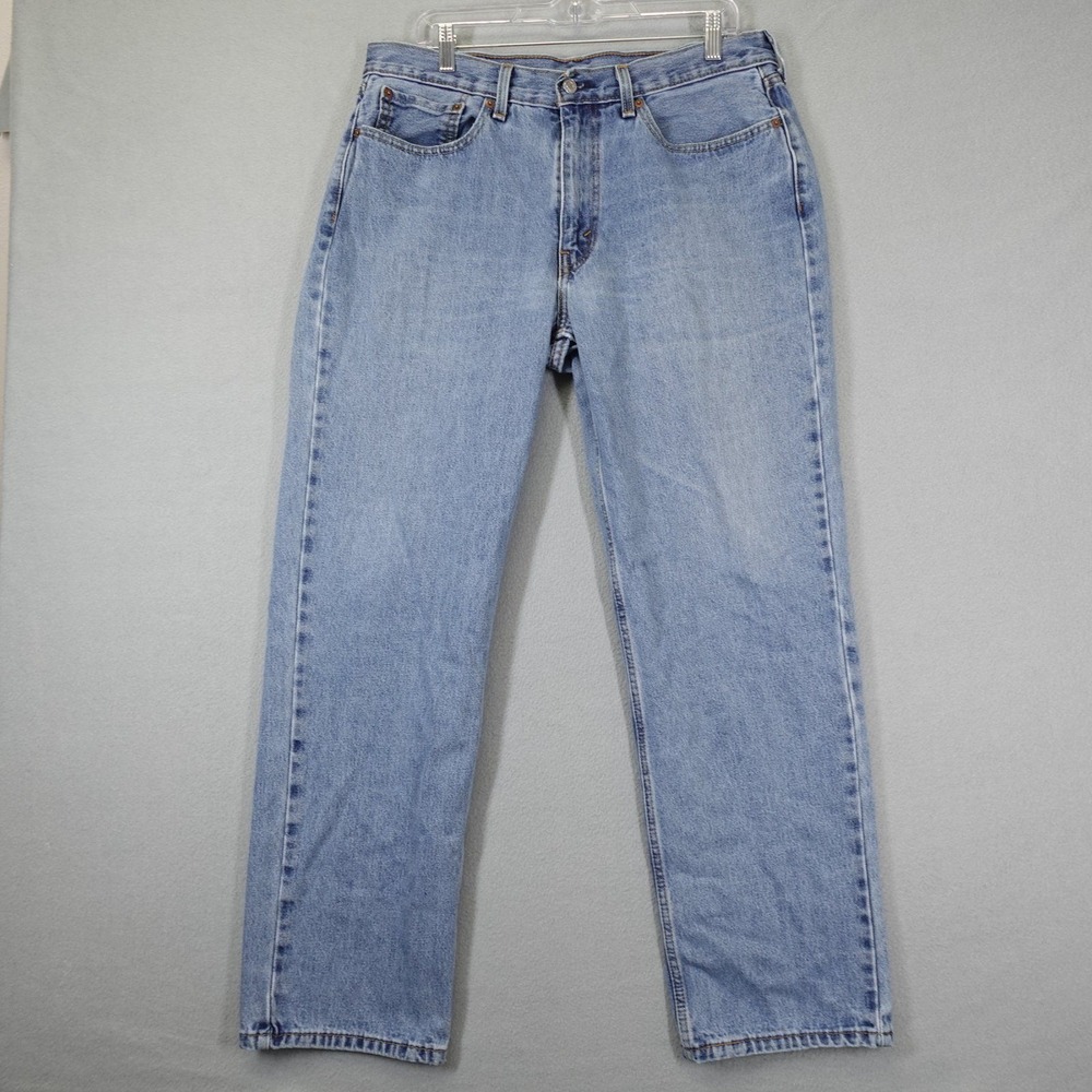 Levi's 550 Jeans Mens 35x32 Blue Relaxed Fit Tapered Leg Denim Pants Casual